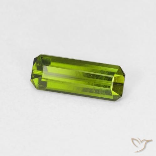 Tourmaline Vert foncé naturelle Octogone / coupe Émeraude, 0.69 ct, VS