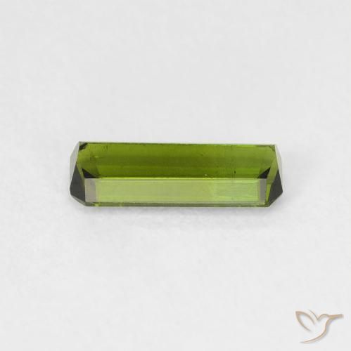 Tourmaline Vert foncé naturelle Octogone / coupe Émeraude, 0.69 ct, VS