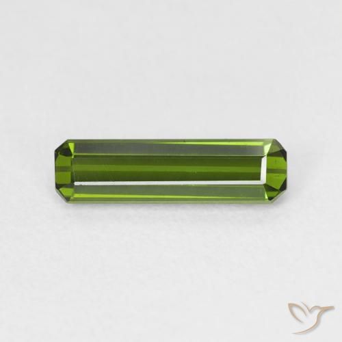 0.83ct Naturel Vert jaunâtre Tourmaline, Taille émeraude, VVS