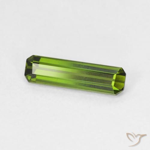 Tourmaline Vert jaunâtre naturelle Octogone / coupe Émeraude, 0.83 ct, VVS