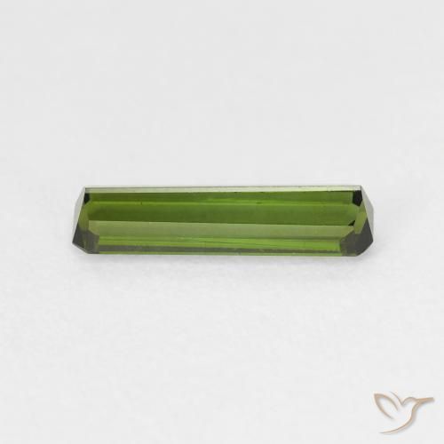 Tourmaline Vert jaunâtre naturelle Octogone / coupe Émeraude, 0.83 ct, VVS