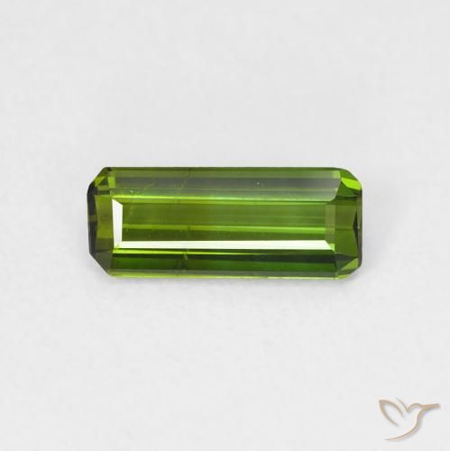 0.72ct Naturel Vert foncé Tourmaline, Taille émeraude, VS
