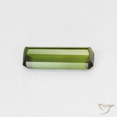 Tourmaline Vert foncé naturelle Octogone / coupe Émeraude, 0.72 ct, VS
