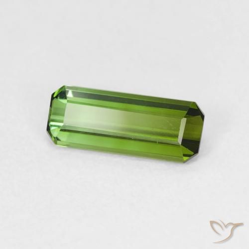 Tourmaline Forêt verte naturelle Octogone / coupe Émeraude, 0.88 ct, VVS-VS