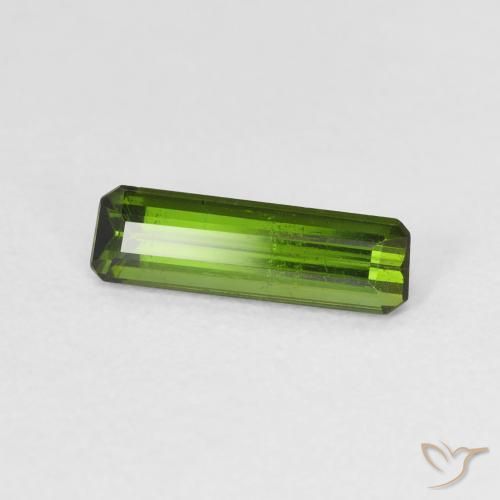 Tourmaline Vert foncé naturelle Octogone / coupe Émeraude, 0.92 ct, VS