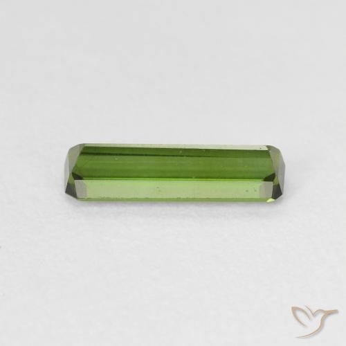 Tourmaline Vert foncé naturelle Octogone / coupe Émeraude, 0.92 ct, VS