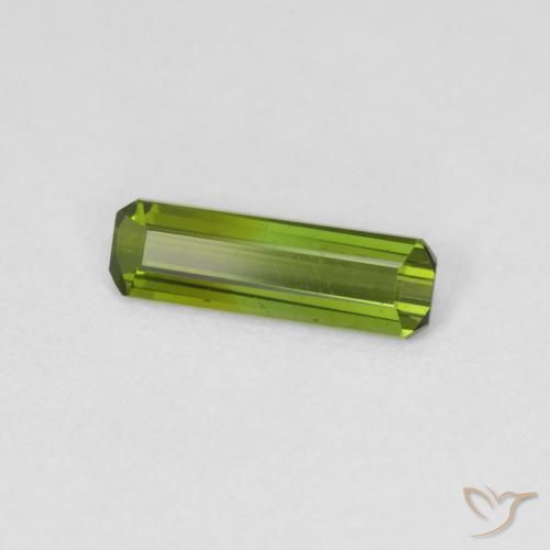 Tourmaline Forêt verte naturelle Octogone / coupe Émeraude, 0.83 ct, VVS-VS