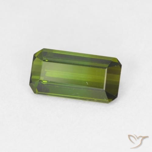 Tourmaline Forêt verte naturelle Octogone / coupe Émeraude, 1.03 ct, VVS