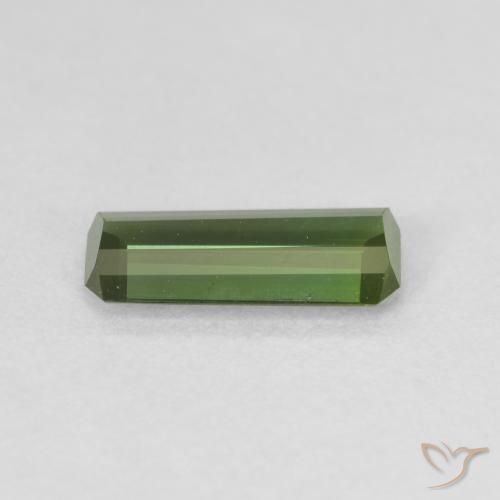 Tourmaline Vert jaunâtre naturelle Octogone / coupe Émeraude, 1.00 ct, VVS