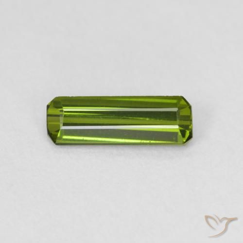 0.61ct Naturel Vert chaud Tourmaline, Taille émeraude, VVS-VS