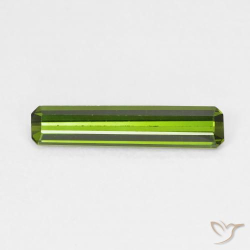 0.91ct Naturel Vert forêt léger Tourmaline, Taille émeraude, VVS-VS