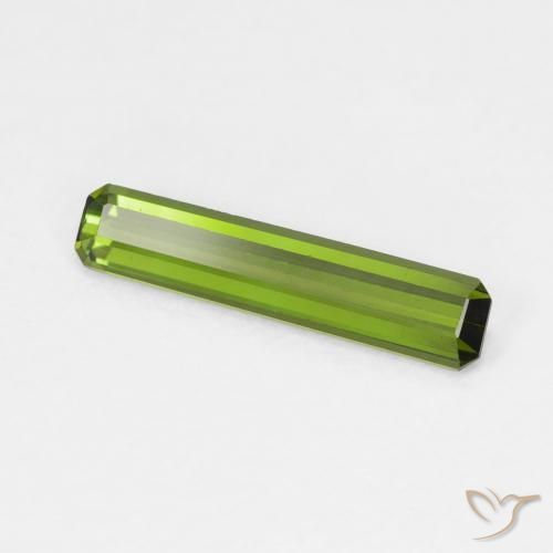 Tourmaline Vert forêt léger naturelle Octogone / coupe Émeraude, 0.91 ct, VVS-VS