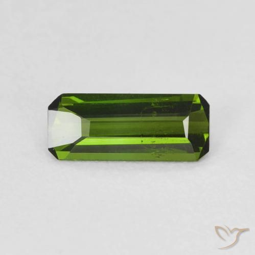 Tourmaline Vert moyen naturelle Octogone / coupe Émeraude, 0.69 ct, VS