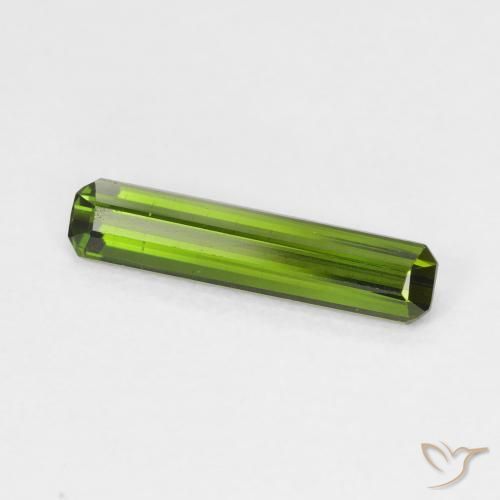 Tourmaline Vert foncé naturelle Octogone / coupe Émeraude, 1.06 ct, VVS-VS