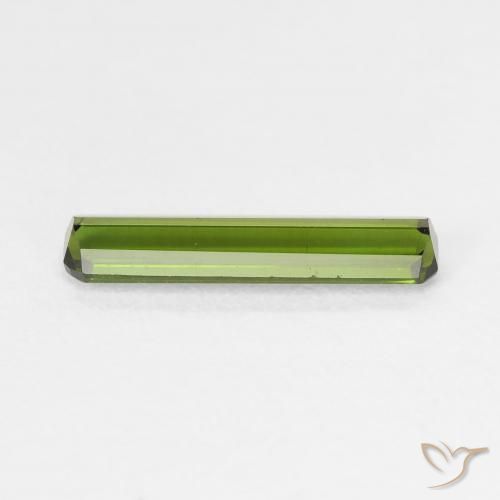 Tourmaline Vert foncé naturelle Octogone / coupe Émeraude, 1.06 ct, VVS-VS