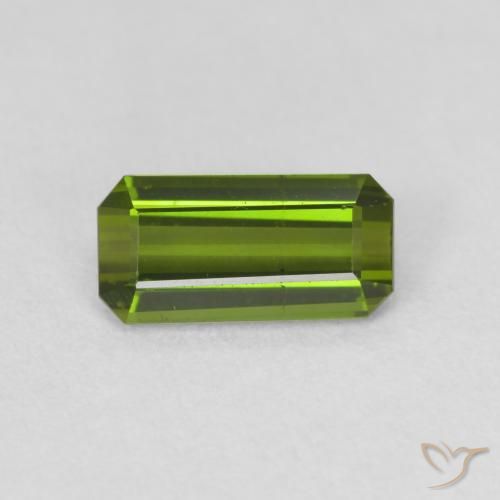 0.98ct Naturel Vert chaud Tourmaline, Taille émeraude, VS