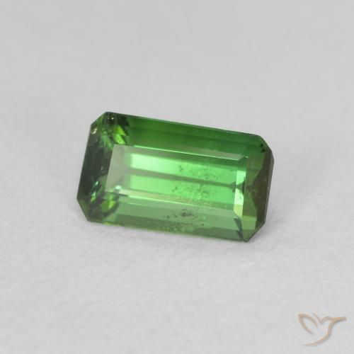 Tourmaline Vert brunâtre naturelle Octogone / coupe Émeraude, 0.78 ct, VS