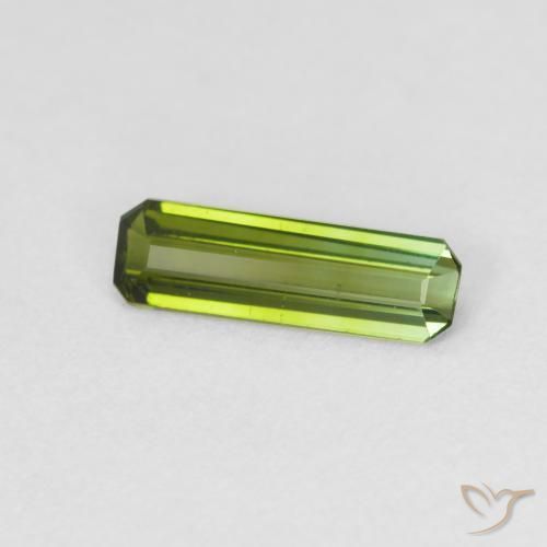 Tourmaline Vert moyen naturelle Octogone / coupe Émeraude, 0.69 ct, VS