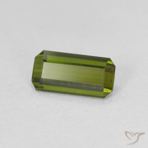 Tourmaline Forêt verte naturelle Octogone / coupe Émeraude, 0.84 ct, VS