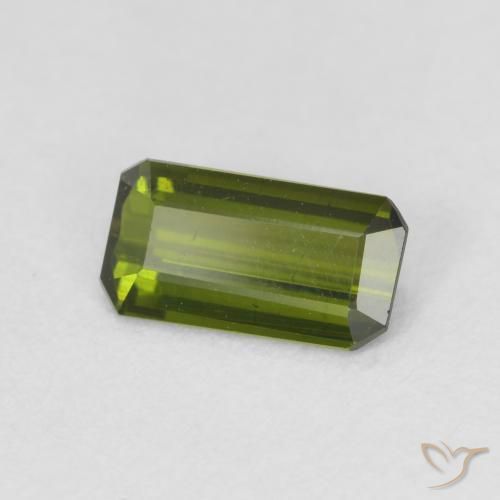 Tourmaline Forêt verte naturelle Octogone / coupe Émeraude, 0.72 ct, VS
