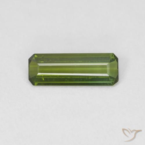 0.83ct Naturel Vert chaud Tourmaline, Taille émeraude, VS