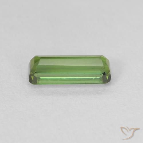 Tourmaline Vert foncé naturelle Octogone / coupe Émeraude, 0.83 ct, VS