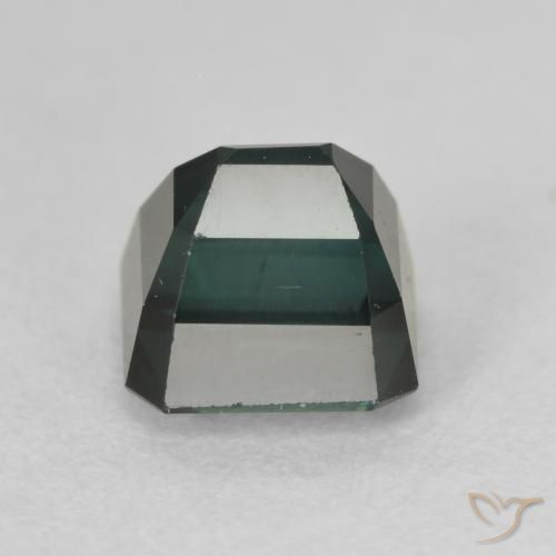 Tourmaline Vert bleuâtre naturelle Octogone / coupe Émeraude, 1.43 ct, VS