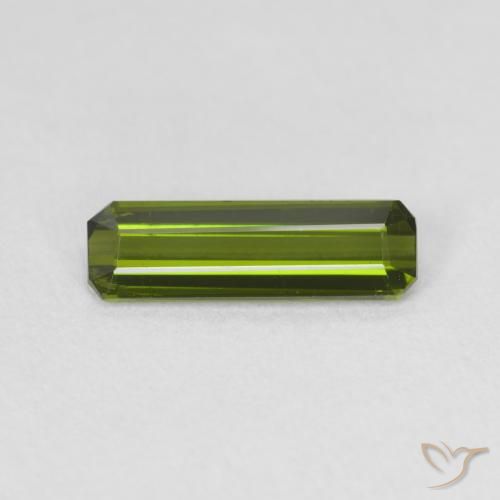 1.04ct Naturel Forêt verte Tourmaline, Taille émeraude, VS