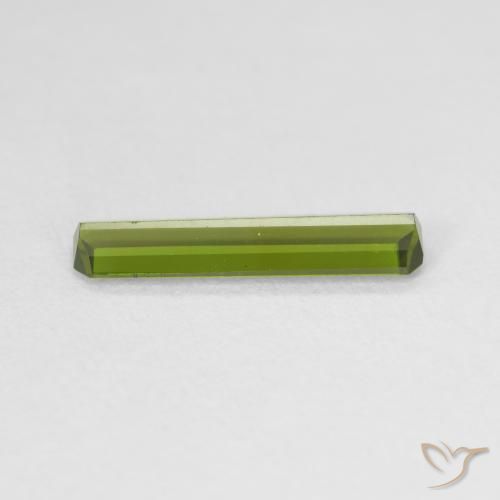Tourmaline Vert jaunâtre naturelle Octogone / coupe Émeraude, 1.08 ct, VVS