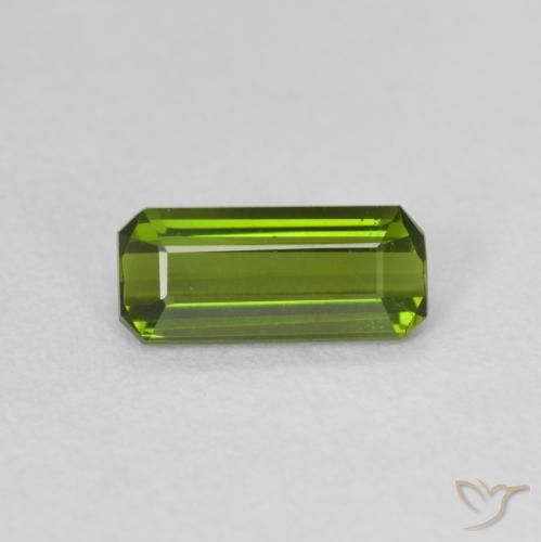 0.86ct Naturel Vert foncé Tourmaline, Taille émeraude, VVS