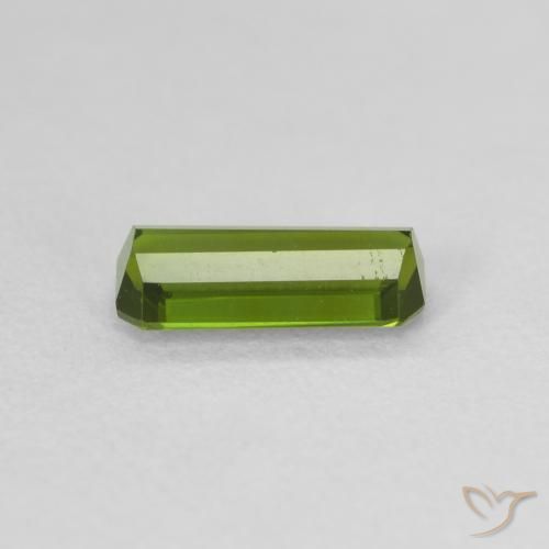 Tourmaline Vert foncé naturelle Octogone / coupe Émeraude, 0.86 ct, VVS