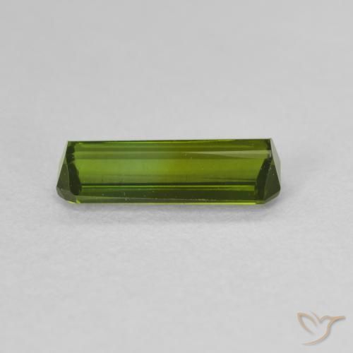 Tourmaline Vert jaunâtre naturelle Octogone / coupe Émeraude, 0.98 ct, VVS
