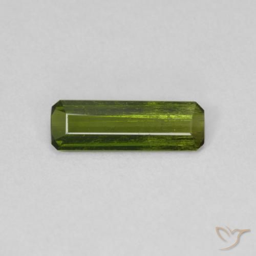 0.75ct Naturel Vert moyen Tourmaline, Taille émeraude, VS