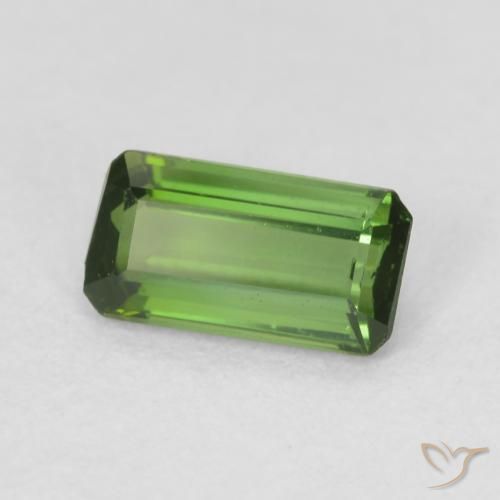 Tourmaline Vert moyen naturelle Octogone / coupe Émeraude, 0.66 ct, VS