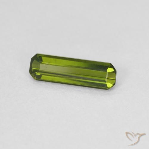 Tourmaline Vert chaud naturelle Octogone / coupe Émeraude, 0.55 ct, VVS-VS