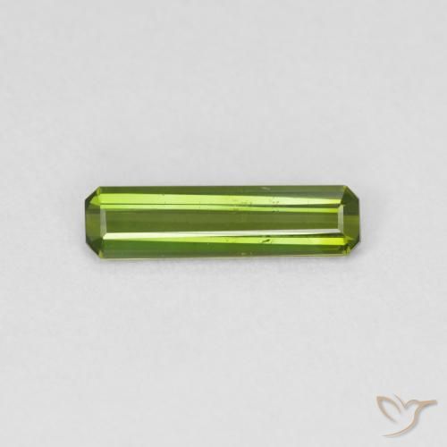 0.69ct Naturel Forêt verte Tourmaline, Taille émeraude, VVS-VS