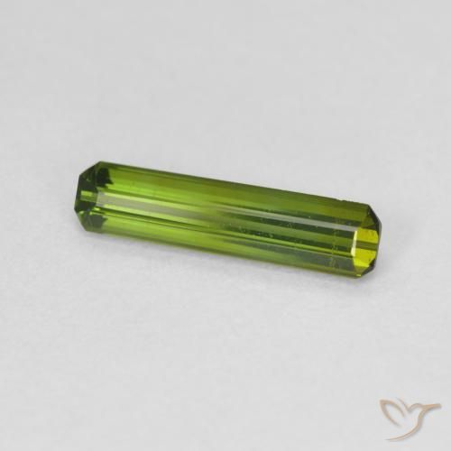 Tourmaline Vert foncé naturelle Octogone / coupe Émeraude, 0.86 ct, VVS-VS