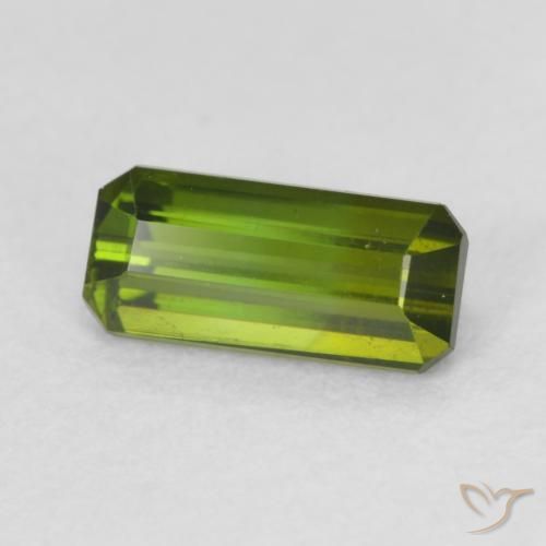 Tourmaline Vert moyen naturelle Octogone / coupe Émeraude, 0.78 ct, VVS-VS