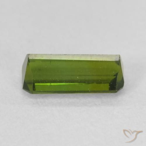 Tourmaline Vert moyen naturelle Octogone / coupe Émeraude, 0.78 ct, VVS-VS