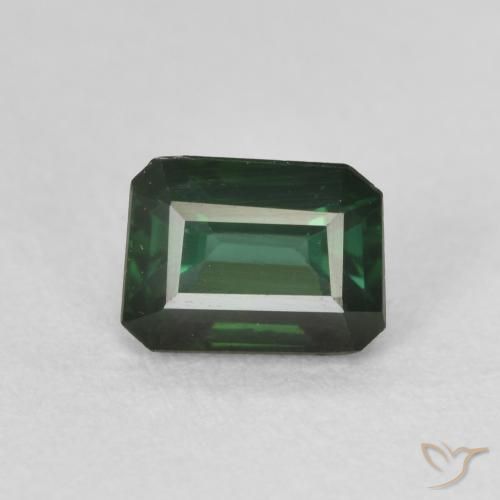 0.95ct Naturel Vert forêt frais Tourmaline, Taille émeraude, VVS-VS