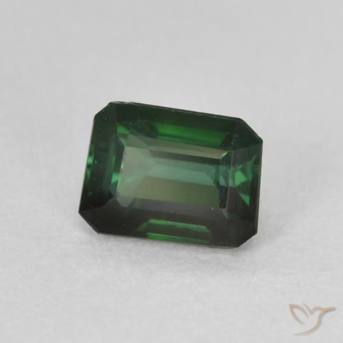 Tourmaline Vert forêt frais naturelle Octogone / coupe Émeraude, 0.95 ct, VVS-VS