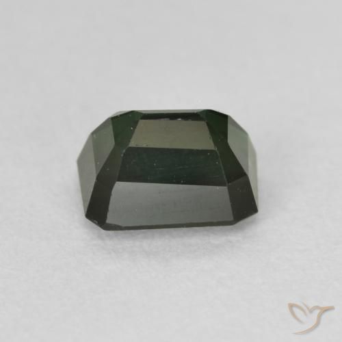Tourmaline Vert forêt frais naturelle Octogone / coupe Émeraude, 0.95 ct, VVS-VS