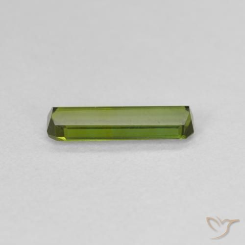 Tourmaline Vert jaunâtre naturelle Octogone / coupe Émeraude, 0.67 ct, VVS