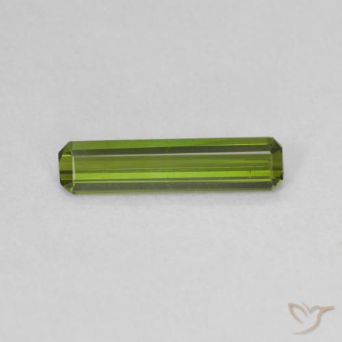 0.81ct Naturel Vert moyen Tourmaline, Taille émeraude, VVS