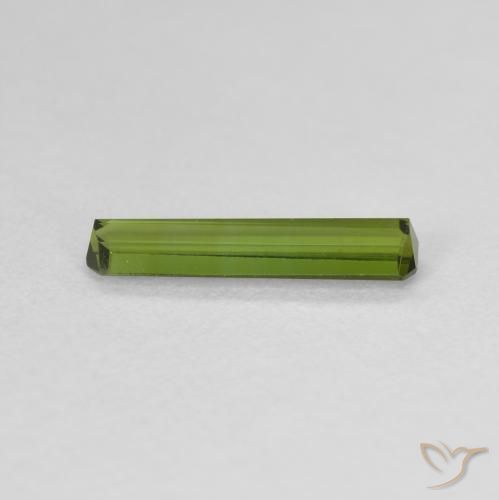 Tourmaline Vert moyen naturelle Octogone / coupe Émeraude, 0.81 ct, VVS