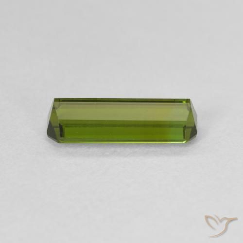 Tourmaline Vert moyen naturelle Octogone / coupe Émeraude, 1.11 ct, VVS