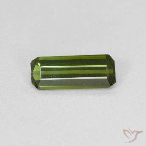 0.62ct Naturel Vert foncé Tourmaline, Taille émeraude, VVS