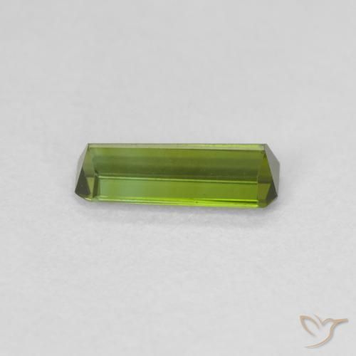 Tourmaline Vert foncé naturelle Octogone / coupe Émeraude, 0.62 ct, VVS