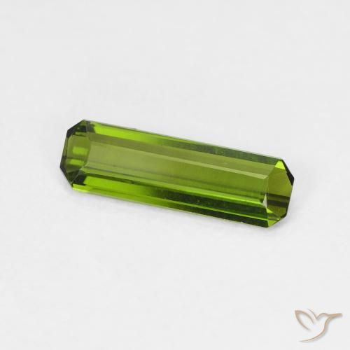 Tourmaline Vert moyen naturelle Octogone / coupe Émeraude, 0.78 ct, VVS