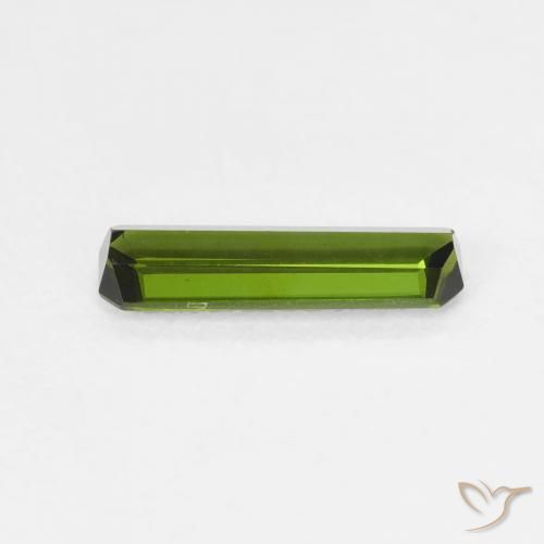 Tourmaline Vert moyen naturelle Octogone / coupe Émeraude, 0.78 ct, VVS